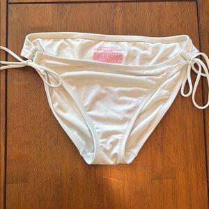 Victoria's Secret White Bikini Bottom with Side Ties